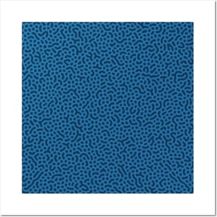 Bacteria Turing Pattern (Blue) Posters and Art